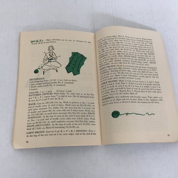 Vintage knitting book wool round the year how to knit guide with patterns - Picture 7 of 12
